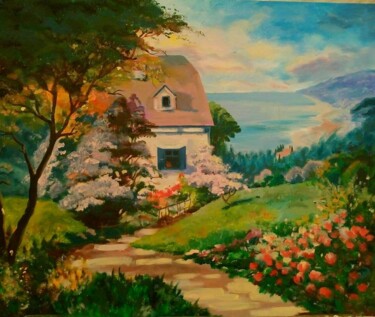 Malerei mit dem Titel "Home Sweet Home" von Katrina, Original-Kunstwerk, Acryl