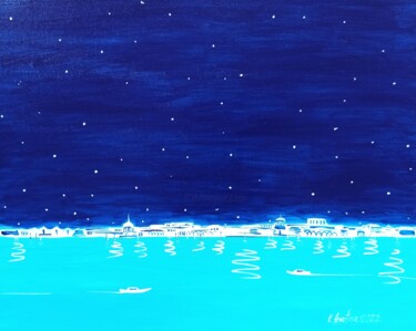 Картина под названием "Midnight In Venice" - Katrina Avotina, Подлинное произведение искусства, Акрил