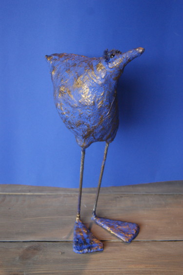 Scultura intitolato "le grand bleu - POL" da Katrine Gaultier, Opera d'arte originale, Resina