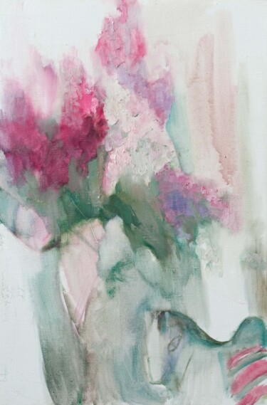 "Lilac bouquet" başlıklı Tablo Katrin Rymsha tarafından, Orijinal sanat, Petrol Ahşap panel üzerine monte edilmiş