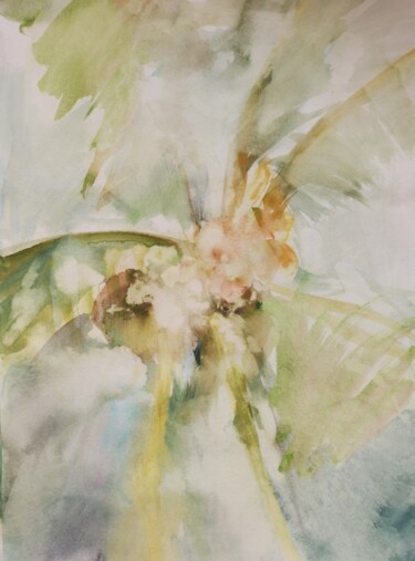 Peinture intitulée "Coconut palm" par Katrin Rymsha, Œuvre d'art originale, Aquarelle
