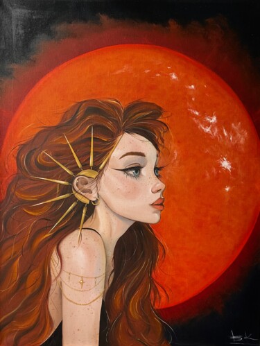 Pintura titulada "Sun" por Katsiaryna Budzko, Obra de arte original, Oleo Montado en Bastidor de camilla de madera