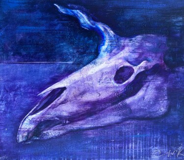 Pintura titulada "Unicorn" por Katsiaryna Sumarava, Obra de arte original, Oleo Montado en Bastidor de camilla de madera