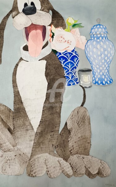 Ζωγραφική με τίτλο "Bayard Hamar , Alic…" από Katwrina Golban, Αυθεντικά έργα τέχνης, Ακουαρέλα