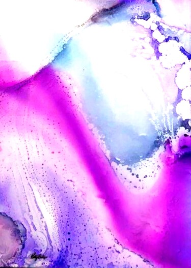 Картина под названием "PROPEL" - Katy Bishop, Подлинное произведение искусства, Чернила Установлен на плексиглас