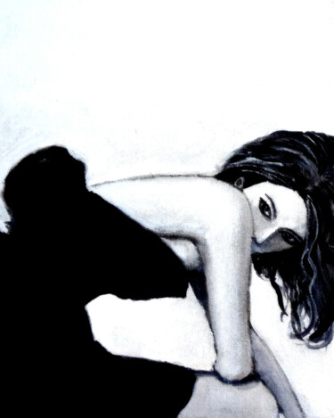 Картина под названием "French Girl in Blac…" - Katy Hawk, Подлинное произведение искусства, Масло
