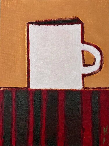 Painting titled "Big Mug" by Katya Lukianova, Original Artwork, Oil