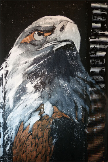 Painting titled "Eagle no. 064" by Anita Kaufmann, Original Artwork, Acrylic