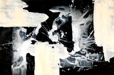 Pittura intitolato "Abstract in black a…" da Anita Kaufmann, Opera d'arte originale, Acrilico