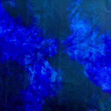 Painting titled "Blue abstract no. 3…" by Anita Kaufmann, Original Artwork, Acrylic