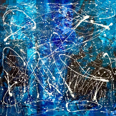 Peinture intitulée "Blue boundless sky…" par Anita Kaufmann, Œuvre d'art originale, Acrylique