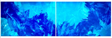 Schilderij getiteld "Blue abstract no. 3…" door Anita Kaufmann, Origineel Kunstwerk, Acryl