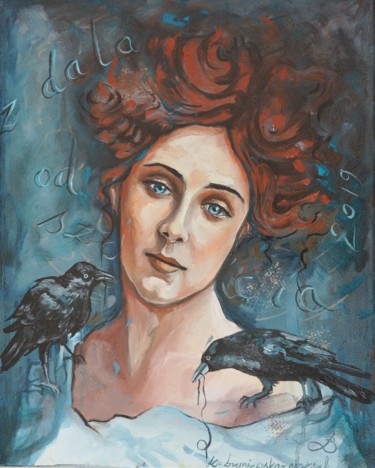 Painting titled "Z dala od szczęscia" by Katarzyna Bruniewska-Gierczak, Original Artwork, Oil