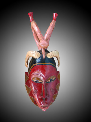 Sculpture intitulée "Masque Gouro art tr…" par Kebe, Œuvre d'art originale, Bois
