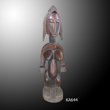 Sculptuur getiteld "Statuette Dogon  ar…" door Kebe, Origineel Kunstwerk, Hout
