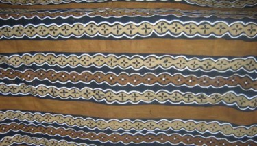 纺织艺术 标题为“Bogolan” 由Kebe, 原创艺术品