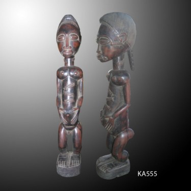 Scultura intitolato "Statuette Baoule…" da Kebe, Opera d'arte originale, Legno