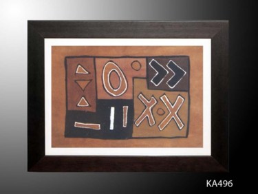 Картина под названием "Tableau Bogolan" - Kebe, Подлинное произведение искусства, Масло