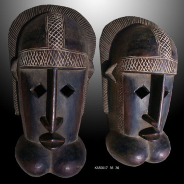 Sculpture titled "Masque Bambara  art…" by Kebe, Original Artwork, Wood