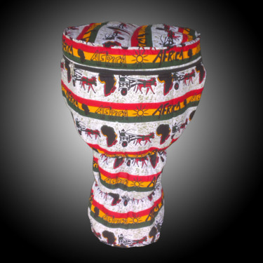 Arte textil titulada "Housse de Djembé Gr…" por Kebe, Obra de arte original, Bolsos de mano 