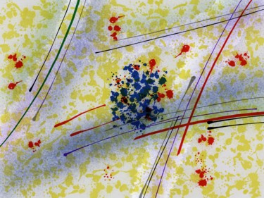 Digitale Kunst mit dem Titel "Seerosen im Teich" von Keep Magic, Original-Kunstwerk, Digitale Malerei