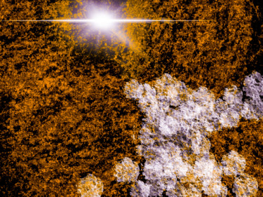Digitale Kunst mit dem Titel "Asteroid" von Keep Magic, Original-Kunstwerk, Digitale Malerei