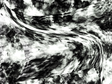 Digital Arts titled "Twistend Skys" by Keep Magic, Original Artwork, Digital Painting Mounted on Wood Stretcher frame