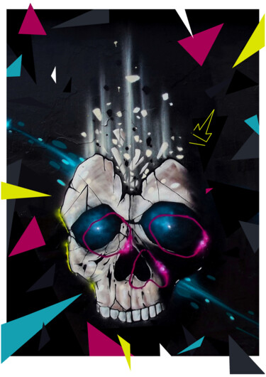Artes digitais intitulada "Skull" por Kejo, Obras de arte originais, Acrílico