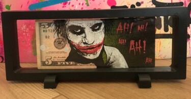 Schilderij getiteld "Five dollars "joker"" door Kejo, Origineel Kunstwerk, Acryl
