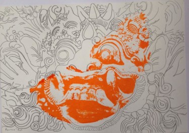 Incisioni, stampe intitolato "Ravana" da Kelvin Chap, Opera d'arte originale, Monotipo
