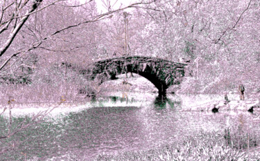 Fotografie getiteld "Central Park - Bow…" door Ken Lerner, Origineel Kunstwerk, Digitale fotografie