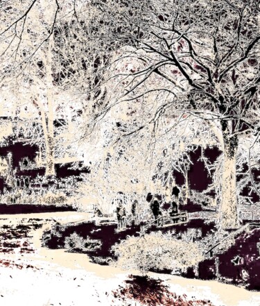 Fotografie mit dem Titel "Central Park Snow 8…" von Ken Lerner, Original-Kunstwerk, Digitale Fotografie