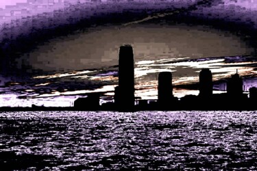 Fotografie mit dem Titel "New Jersey Skyline…" von Ken Lerner, Original-Kunstwerk, Digitale Fotografie