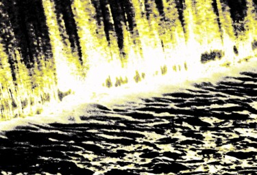 Photographie intitulée "Cascading Water 100c" par Ken Lerner, Œuvre d'art originale, Photographie numérique