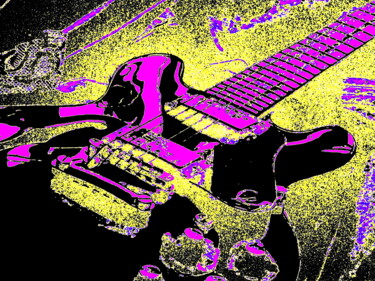 Fotografie getiteld "Guitar 7c2j4" door Ken Lerner, Origineel Kunstwerk, Digitale fotografie