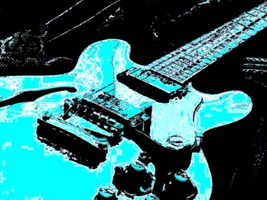 Fotografie mit dem Titel "Guitar 7c11b" von Ken Lerner, Original-Kunstwerk, Digitale Fotografie