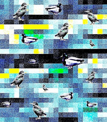 Fotografie getiteld "Birds Boogie on Bro…" door Ken Lerner, Origineel Kunstwerk, Digitale fotografie