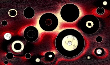 Photography titled "Dotted Spirals 2e9" by Ken Lerner, Original Artwork, Digital Photography