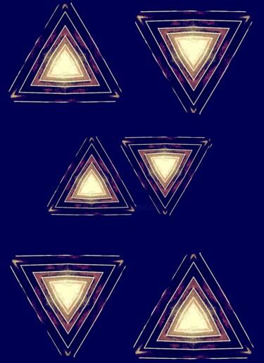 Fotografia intitulada "Triangles 1c8" por Ken Lerner, Obras de arte originais, Fotografia digital