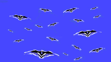 Fotografía titulada "Bats 11d5 [Ice Wate…" por Ken Lerner, Obra de arte original, Fotografía digital
