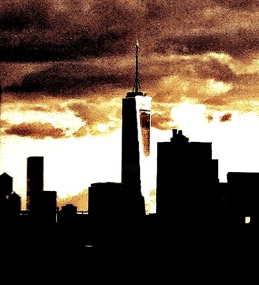Fotografia intitolato "Freedom Tower 121d2" da Ken Lerner, Opera d'arte originale, Fotografia digitale