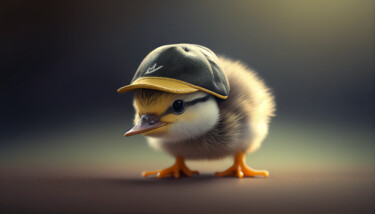 Digital Arts titled "Cute little Duck wi…" by Kenny Landis, Original Artwork, AI generated image