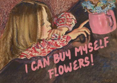 Arts numériques intitulée "I can buy myself fl…" par Kerry Pritchard, Œuvre d'art originale, Peinture numérique