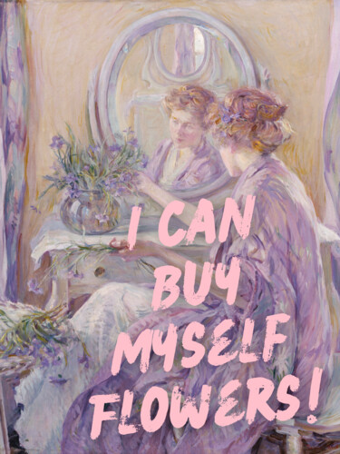 Arte digitale intitolato "I can buy myself fl…" da Kerry Pritchard, Opera d'arte originale, Pittura digitale