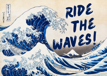 Digital Arts titled "Ride the waves off…" by Kerry Pritchard, Original Artwork, Digital Painting