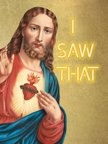 Arts numériques intitulée "I SAW THAT - Jesus…" par Kerry Pritchard, Œuvre d'art originale, Peinture numérique