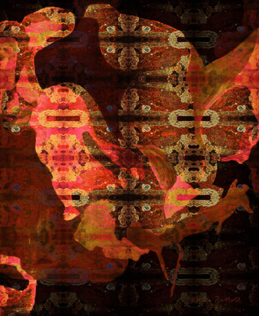 Digital Arts titled "Ziegelschmuckrot" by Kerstin Berthold, Original Artwork, Digital Collage
