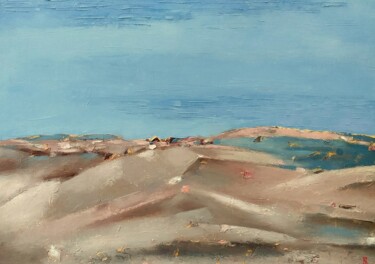 Painting titled "Grey Dunes" by Kestutis Jauniskis, Original Artwork, Oil