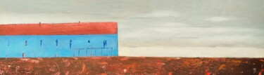 「House In The Fields」というタイトルの絵画 Kestutis Jauniskisによって, オリジナルのアートワーク, オイル