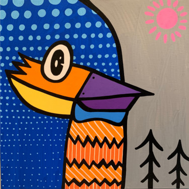 "The Kingfisher" başlıklı Tablo Kev Munday tarafından, Orijinal sanat, Akrilik Ahşap Sedye çerçevesi üzerine monte edilmiş
